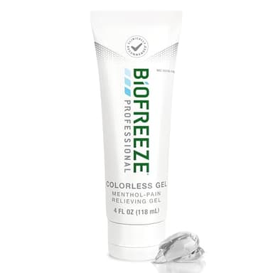 Biofreeze Professional Gel Pain Relief for Knee, Neck, Hip, Joint, Shoulder, & Simple Backache, Arthritis Pain Reliever, Sore Muscle Relief, Colorless Menthol Gel 4 Fl Oz