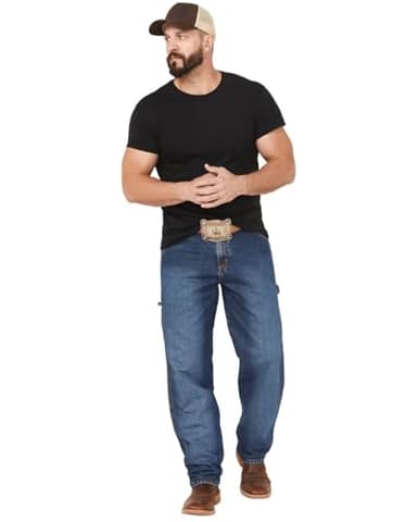 Cinch Men's Blue Label Carpenter Loose Fit Jean , Medium Stone Sandblast, 38W x 36L