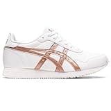 ASICS Women's Tiger Runner Sportstyle Shoes, 8.5, White/Rose Gold