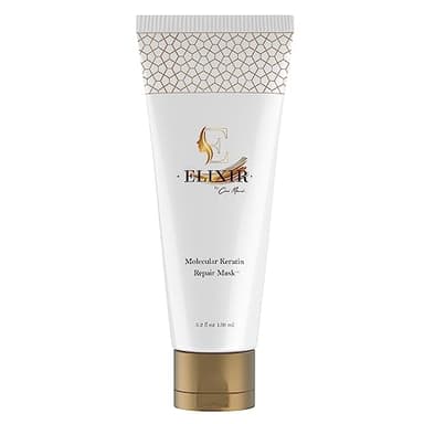 Elixir by Cocó March Silk Keratin Hair Mask for Dry Damaged, Curly & Wavy Hair – Frizz Control Hydrating Repair Mask with 21 Medicinal Plants, Ceramides, Royal Jelly, Artemisia & Ginseng, 5.2 fl oz