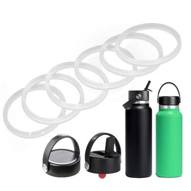 Greant 6 PCS Rubber Seal Fits Hydro Flask Wide Mouth Flex Caps, O Ring for Hydroflask Wide Flex Straw Cap, 2.2 inches Water Bottle Gasket Replacement
