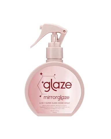 glaze MirrorGlaze Super Sleek Hair Shine Spray – Transforms Frizz to Glass-Like Shine, Protects from Heat, Blocks Humidity + Repairs Bonds – 6.4 oz