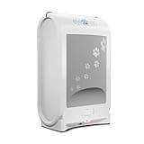 EyeVac Pet Touchless Vacuum for Pet Hair, Dust & Debris - 1400 Watts Professional Vacuum Active Infrared Sensors, High Efficiency Filtration, Bag-Less Canister (Designer White & Paw Prints) (Renewed)