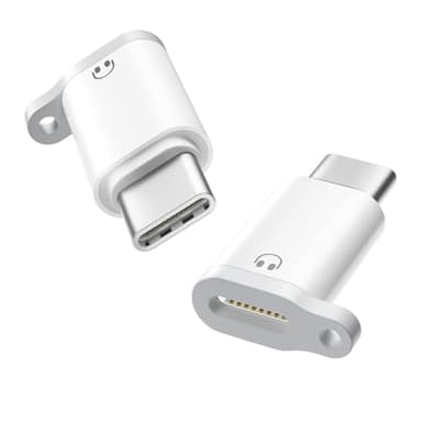 Denlane Lightning to USB C Audio Adapter for Heaphones Support Line Control, 2 Packs USBC Male to Lightning Female Earbuds Adapter, Not for Charging/Data Transfer, USB-C for Apple iPhone 17 16 15/iPad