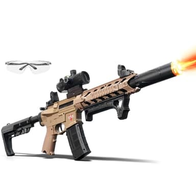 JellyBullet Automatic Blaster 820248 Nylon Body 170 FPS Automatic Repeating & Manual Single Mode, Manual Spring Magazine, Outdoor Shooting Acitivity, Age 18+ (ARlight-15)