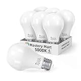 MASTERY MART Premium LED Light Bulbs 9W (60 Watt Equivalent), A19 Standard Bulbs, 800 LM 15000 Hours, E26 Base, 5000K Daylight White, Non-Dimmable, 9W LED for Bedroom Living Room, 6 Pack