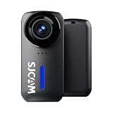 SJCAM Pocket Cam, 4K Action Camera, Stabilization, Waterproof, Mini Helmet Camera,170° FOV, Suitable for Vlogging and Web Cam, Built-in Speaker&Mic, with Helmet Mount Kits, Black
