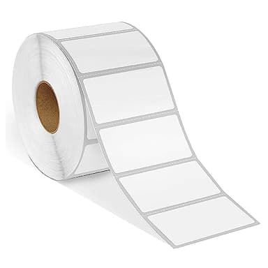 Spartan Industrial - 2" X 1” Direct Thermal Labels (13000 Count, 10 Rolls) - Perforated UPC Barcode Stickers, SKU Labels, Address and Mailing - Compatible with Zebra and Rollo Printers