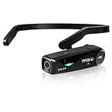 ORDRO EP6 Plus Vlog Camera 4K Camcorder Hands Free Lightweight Mini Wearable Video Camera Full HD 1080P 60FPS WI-Fi APP Connection Recorder- Black
