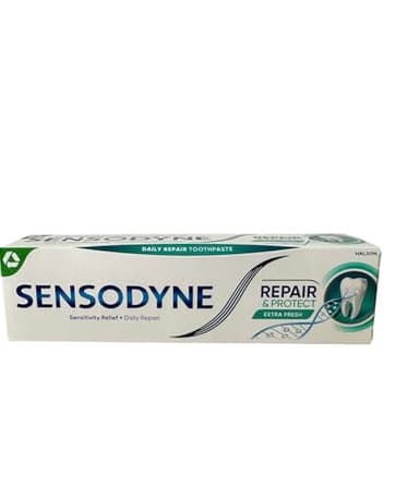 Sensodyne:"Repair & Protect Extra Fresh" Toothpaste, Powered by NovaMin 2.53 Fluid Ounce (75ml) Tube [ Italian Import ]