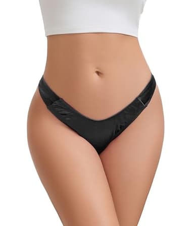 YESWEL Thong Tucking Gaff Panties For Crossdressers, Individuals Smooth Silky Hidden Gaff Underwear, Shaping Brief for Transgender MTF Black M