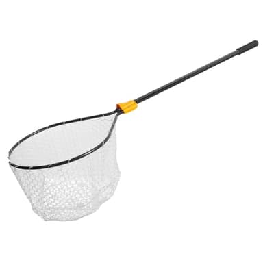 Frabill Conservation Slide Handle Net | Teardrop Hoop Size: 20" X 23" | Sliding Handle: 36" | Netting: Tangle-Free Micromesh | Net Depth: 13",Black/Yellow