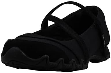 Skechers Women's Bikers MC - Get Up Mary Jane Flat, Black, 10 M US