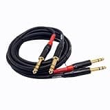 KOOKFJLLZ Speakers Cable, 6 Foot Balanced TRS 1/4”, 2 Pack
