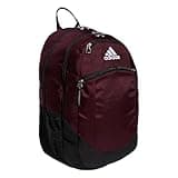 adidas Striker Sports Backpack Durable Athletic Gym Laptop Bag for Boys/Girls, Team Maroon/Black/White, One Size