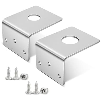 Anina NMO Antenna L Bracket 5/8" + 3/4" Hole 304 Stainless Steel Mounting Bracket for Truck Jeep Boat Dual Sizes Kit for NMO/CB/HAM/GMRS Antennas
