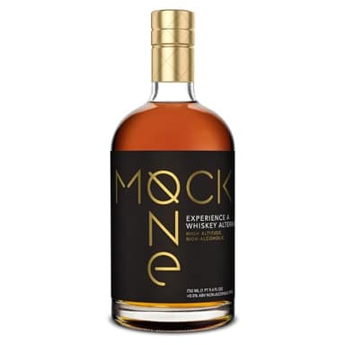 MOCK ONE Non-Alcoholic Whiskey - Non-Alcoholic Spirits for Alcohol-Free Drinks and Zero Proof Mocktails - Distillery Crafted Premium Alcohol Alternative - Made in the USA - 750ml (25.4 Fl Oz)