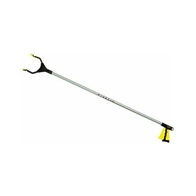 Reid Industries Pik Stik Long-Handled Pick-Up Tool, 48" Black, Yellow, Aluminum, Rubber/Plastic Handle