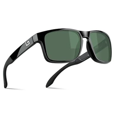 Bnus italy made classic sunglasses corning real glass lens w. polarized option (B7066 Black/G-15 Lens,B7066 Non-Polarized)
