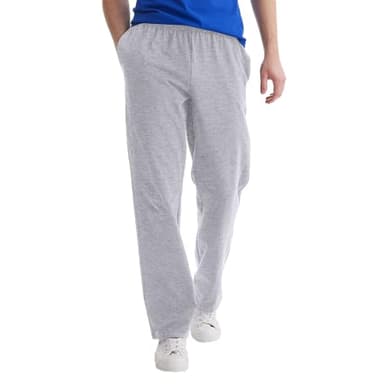Hanes Small Essentials Sweatpants, Men’s Cotton Jersey Pants with Pockets, 33”, Light Steel, Large