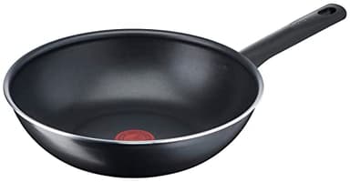 Tefal Day by Day 28 cm Wok, All Hobs Compatible Expect Induction, Non-Stick Coating, Resistant, Easy to Clean, High Performance, Thermo-Signal, B56419AZ