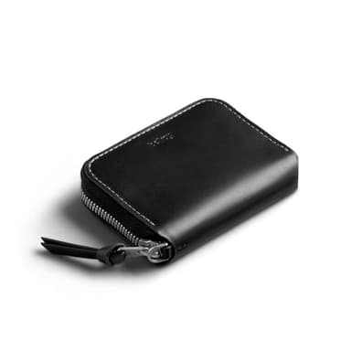 Bellroy Folio Piccolo (small leather zip wallet for men and women, with storage for cards, coins and keys) - Black