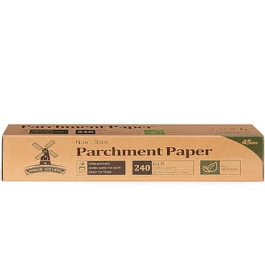 Unbleached Parchment Paper for Baking, 12 in x 240 ft, 240 Sq.ft, Baking Paper, Non-Stick Parchment Paper Roll for Baking, Cooking, Grilling, Air Fryer and Steaming