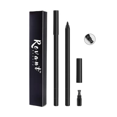 Revant Beauty Gel Eyeliner for Mature Women, Round Tip Design - Waterproof, Sweat and Smudge Resistant Precision Eyeliner for All Day Use (black)