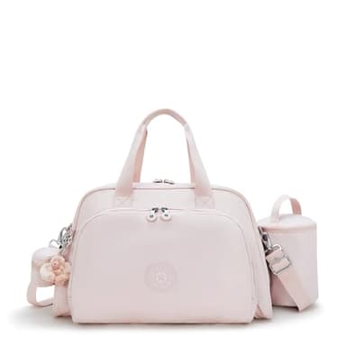 Kipling Camama Metallic Diaper Bag Pink Shine