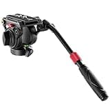 NEEWER Video Tripod Fluid Head with Quick Release Plate, Telescopic Handle & Panorama Scaled Base (⌀55mm), Max Load 13.2lb/6kg, Heavy Duty for DSLR Video Cameras, GM001