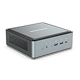 MINISFORUM HM80 Mini PC AMD Ryzen 7 4800U Desktop Computer, DDR4 16G RAM+512G SSD, HDMI/DP/USB-C 4K@60Hz Output, 2X RJ45 (1000/2500Mbps), 6X USB Port, WIFI6, AMD Radeon Graphics, 2X HDD Slot (Renewed)