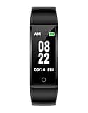 GRV Fitness Tracker Non Bluetooth Fitness Watch No App No Phone Required Waterproof Pedometer Watch with Steps Calories Counter Sleep Tracker for Men Women Parents (Black)