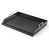 Barbqtime Griddle for Gas Grill, 17" x13” Universal Griddle Flat Top Plate with Removable Handles for Charcoal/Gas Stove, Nonstick Coating Cooking Griddle Plate Insert for Camping, Tailgating, Parties