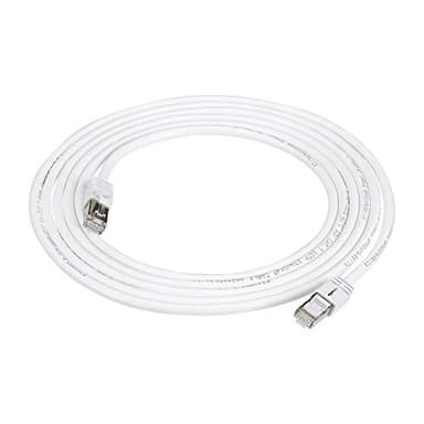 Amazon Basics RJ45 Cat 7 Ethernet Patch Cable, 10Gpbs High-Speed Cable, 600MHz, Double-Shielded, 10 Foot, White