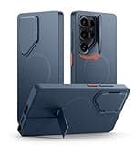 SURITCH for Samsung Galaxy S25 Ultra Phone Case, Magnetic Protective Cover with Camera Cover & Adjustable Metal Kickstand for Galaxy S25 Ultra (2025)-Dark Blue