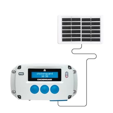 ChickenGuard Automatic Chicken Coop Door Opener, Power by Solar/Batteries/Electric. Strong Motor Lifts 2kg; Timer/Light Sensing; Motor Units only or Combination Kits (PRO + Solar Kit)