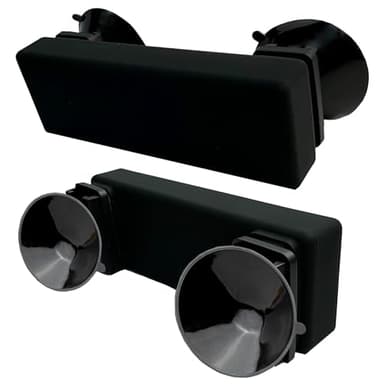 Silicone Skin + Holders for The New Rectangular EZ Pass with Interlocking Strips (NJ, PA...) - Includes Strong Suction Cups and Plastic Holders for an All-Black Look