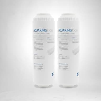C Pure AQUAKING High Efficiency Water Filtration Replacement Cartridge Compatible PSC10 9-3/4" 2 Pack | 25 Micron | 3 GPM | Scale, Taste & Odor Reduction for Ice & Coffee Machines
