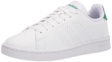 adidas Men's Advantage Racquetball Shoe, White/White/Green, 10.5