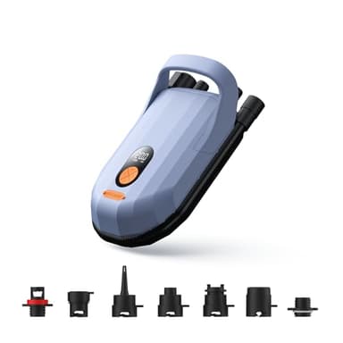 AIRBANK Rechargeable SUP Pump Whale Shark Pro, Fast Inflation & Deflation Paddle Board Pump 20PSI, Auto-Off Air Pump for Kayak, Inflatables, Boats, Kite Wings, Mattress (Light Purple)