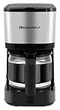 Elite Gourmet EHC9420 Automatic 5-Cup Brew & Drip Coffee Maker with Pause N Serve Reusable Filter, On/Off Switch, Water Level Indicator