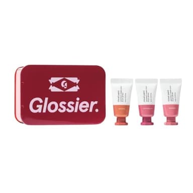 Glossier Mini Cloud Paint Blush Trio Holiday Gift Set: Crimson, Glisten & Afterglow