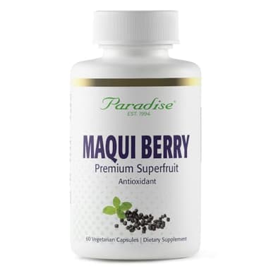 Paradise Herbs, Organic Maqui Berry Extract, 400 mg, Fresh, Freeze-Dried Concentrate for Superior Potency, Non-GMO, Vegan, 60 Capsules