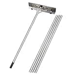 20 Feet Aluminum Snow Rake, with 25.5 Inch Blade, 5 Extension Tubes & Anti-Skid Handle, Telescoping Snow Removal Tool for Removing Snow, Leaves, Debris…