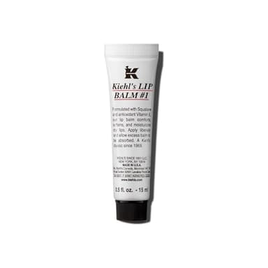 Kiehl's Lip Balm #1, Moisturizing Clear Lip Treatment for Dry Lips, Hydrating & Soothing, with Squalane, Aloe Vera & Vitamin E, Paraben-free, Fragrance-free, Unscented - 0.5 fl oz