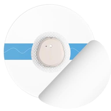 G7 Over Patches Waterproof - 55 Pack Adhesive Patches for G7＆Stelo-Transparent Sensor Cover for Continuous Glucose Monitor,Without Hole On The Center-HECHUAN