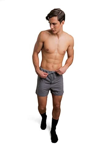 Cottonique Men's Drawstring Loose Boxer Shorts (L/XL, Melange)