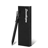 SMOOTHERPRO Bolt Action Pen, Stainless Steel Ballpoint Pen Compatible with Pilot G2 Refill, EDC Pen for Writing, Left-Handed Friendly, Black(TC141BK)