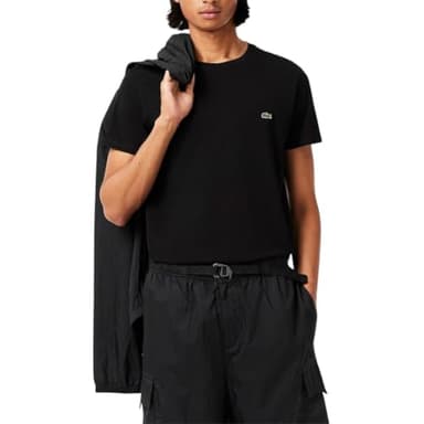 Lacoste Men's Cotton Pima T-Shirt, Black, Large