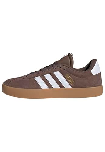 Adidas Men's VL Court 3.0, Earth Strata/White/Gold Metallic, 10